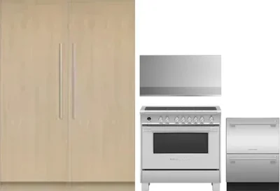 5 Piece Package Includes Refrigerator, Freezer, Range, Hood And Dishwasher